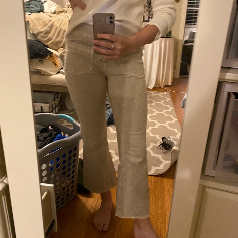 Light pink free people flare pants